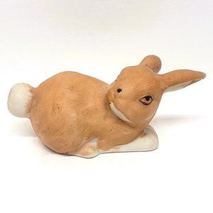 Vintage Easter Bunny Rabbit Figurine Frankel Taiwan Bisque Porcelain 3.25"